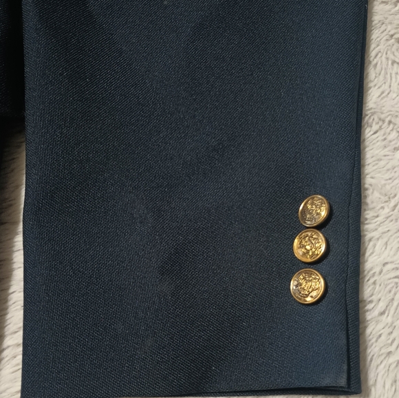 Vintage Edgeworth Mens 40L Blue Bronze Button Blazer Sport Coat Suit Jacket EUC! - Picture 5 of 11